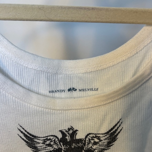 Brandy Melville White Tank Top with Graphic - Picture 2 of 2